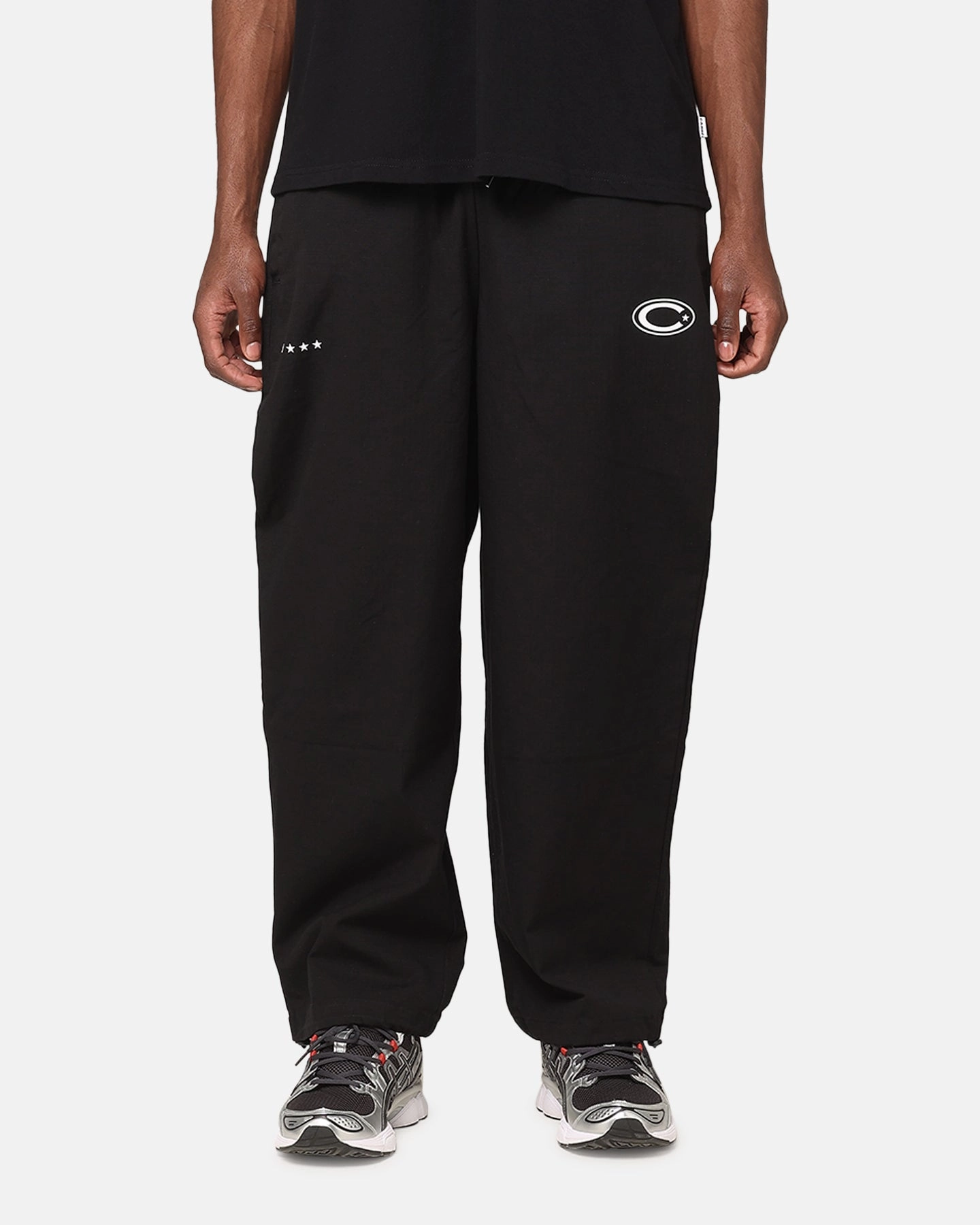 Core Essential Sleek Design Carre Star Joggers Black