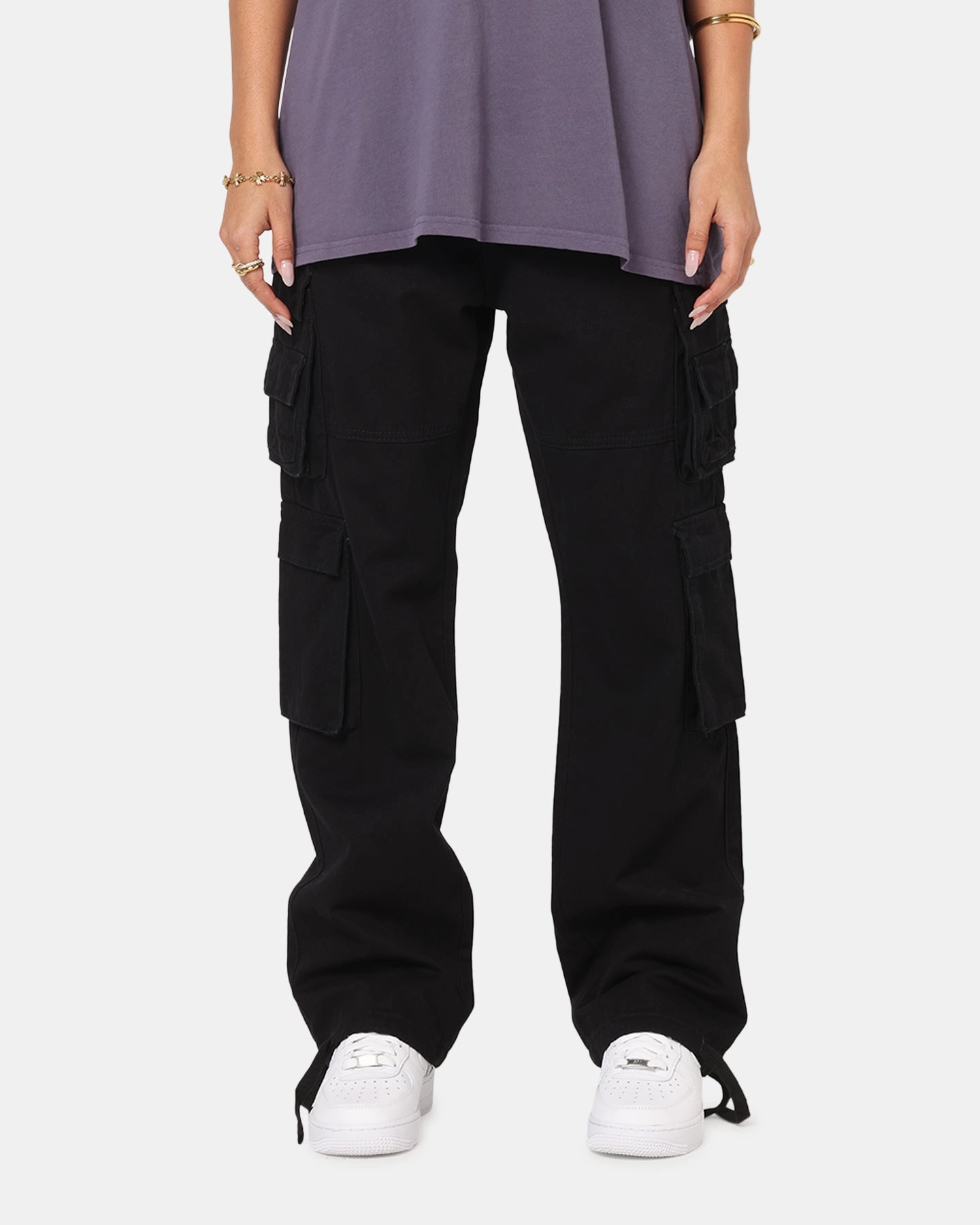 QuickReleaseClosures Saint Morta Modern Utility Cargo Pants Washed Black