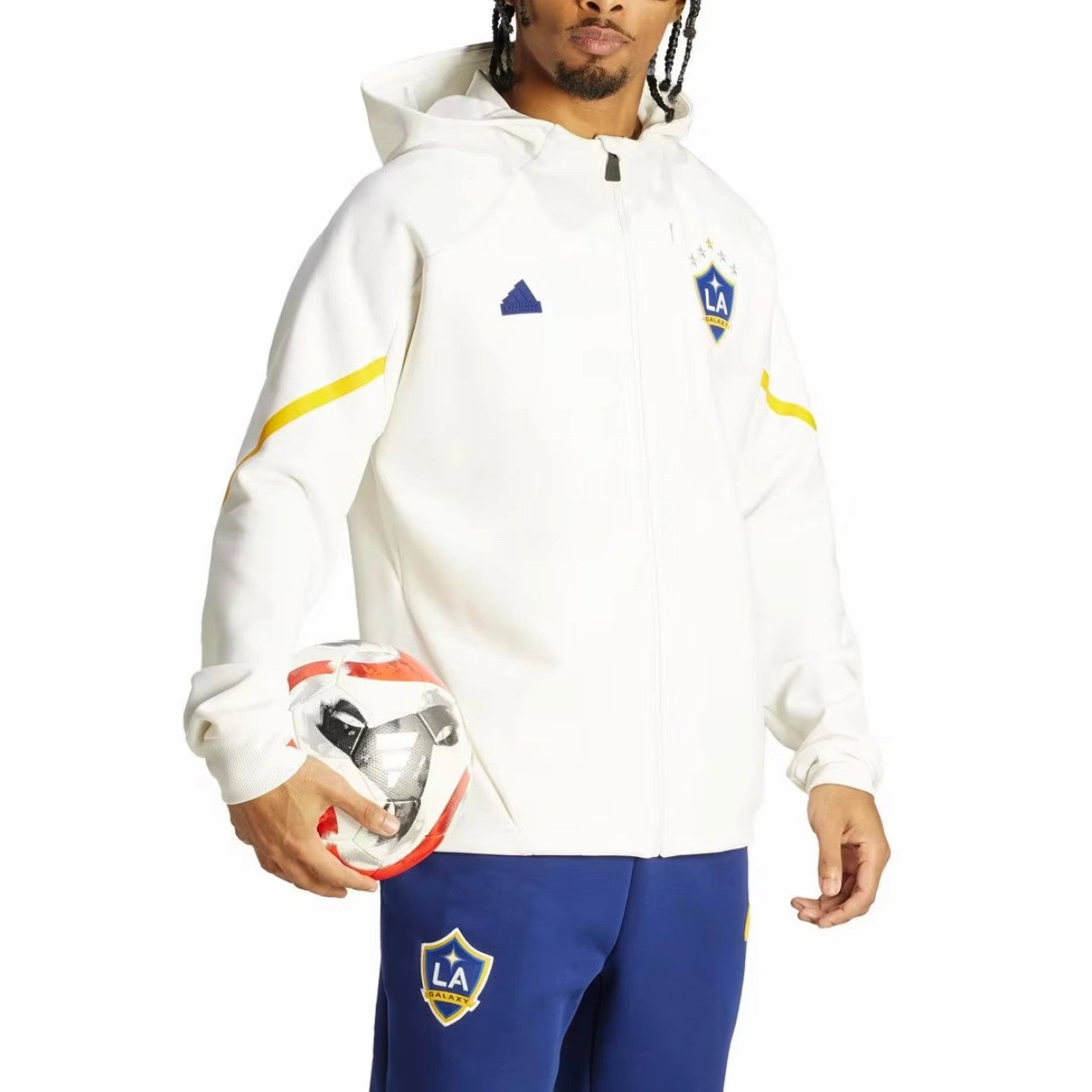 Clean Ultimate Wear LA Galaxy pre-match presentation soccer tracksuit 2023/24 - Adidas