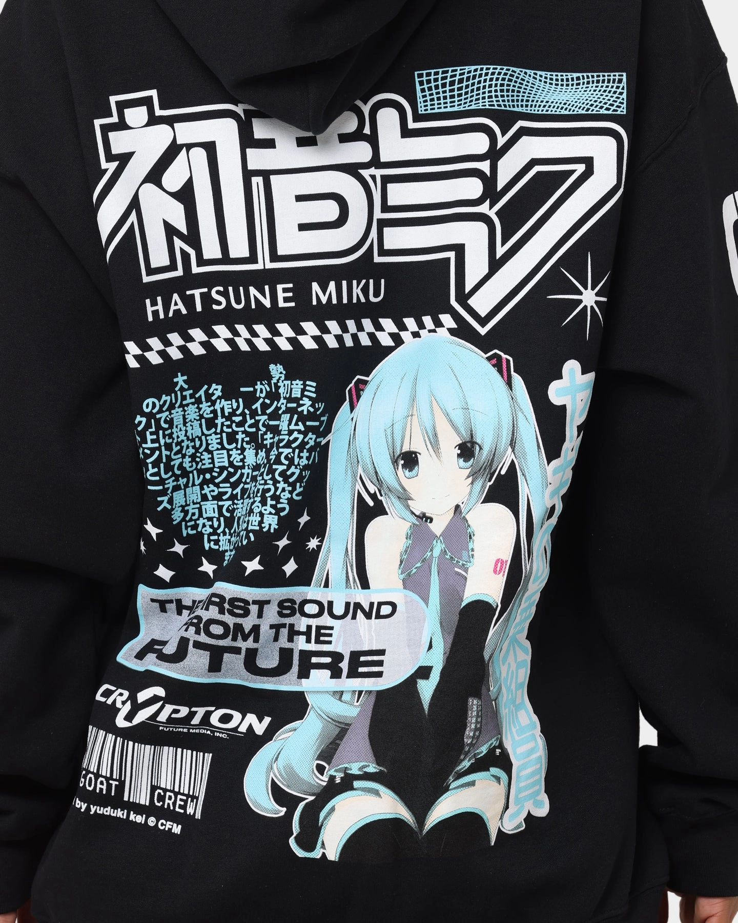 Puncture Resistant Material Goat Crew X Hatsune Miku Future Sound Hoodie Black
