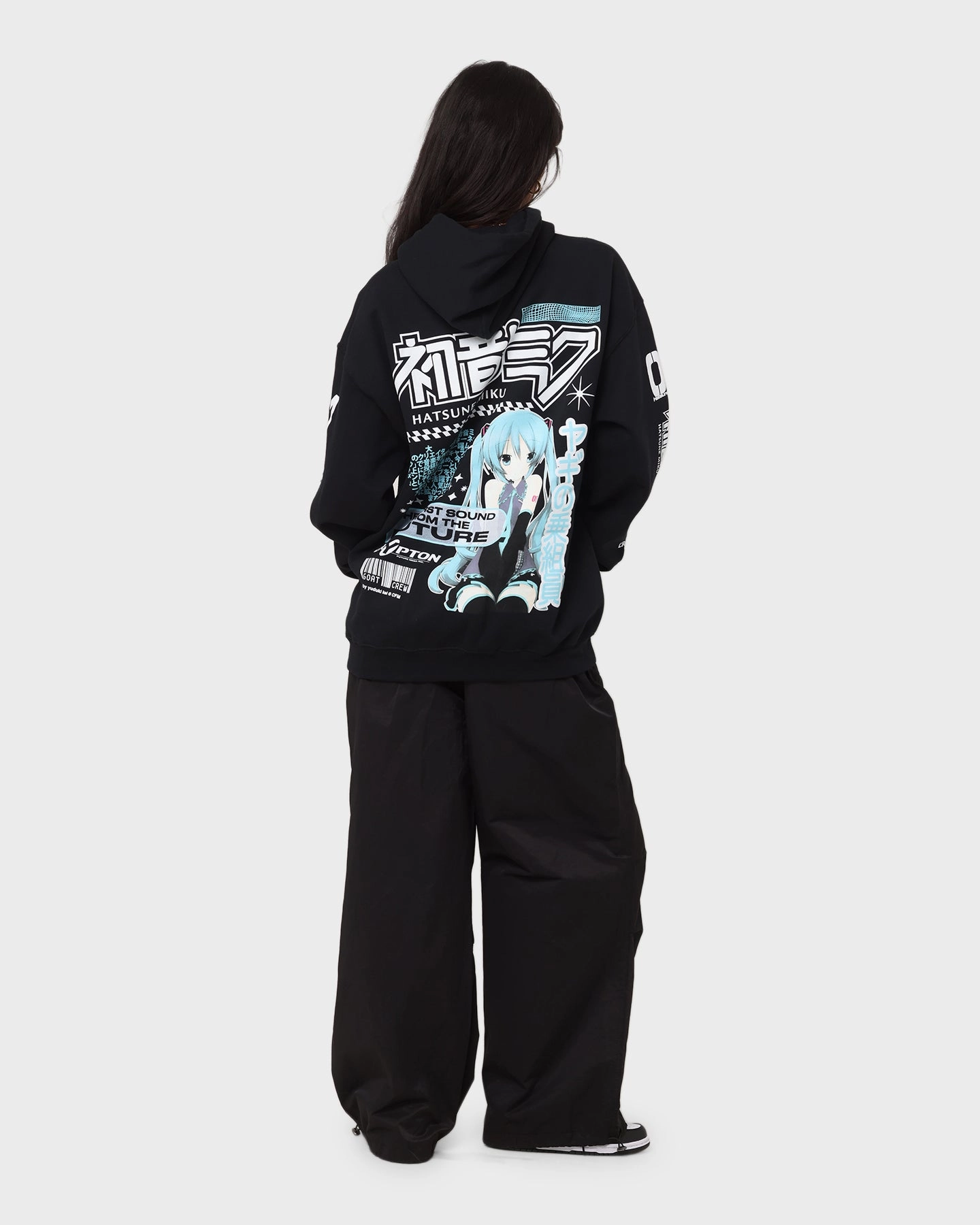 Goat Crew X Hatsune Miku Future Sound Hoodie Black Suede