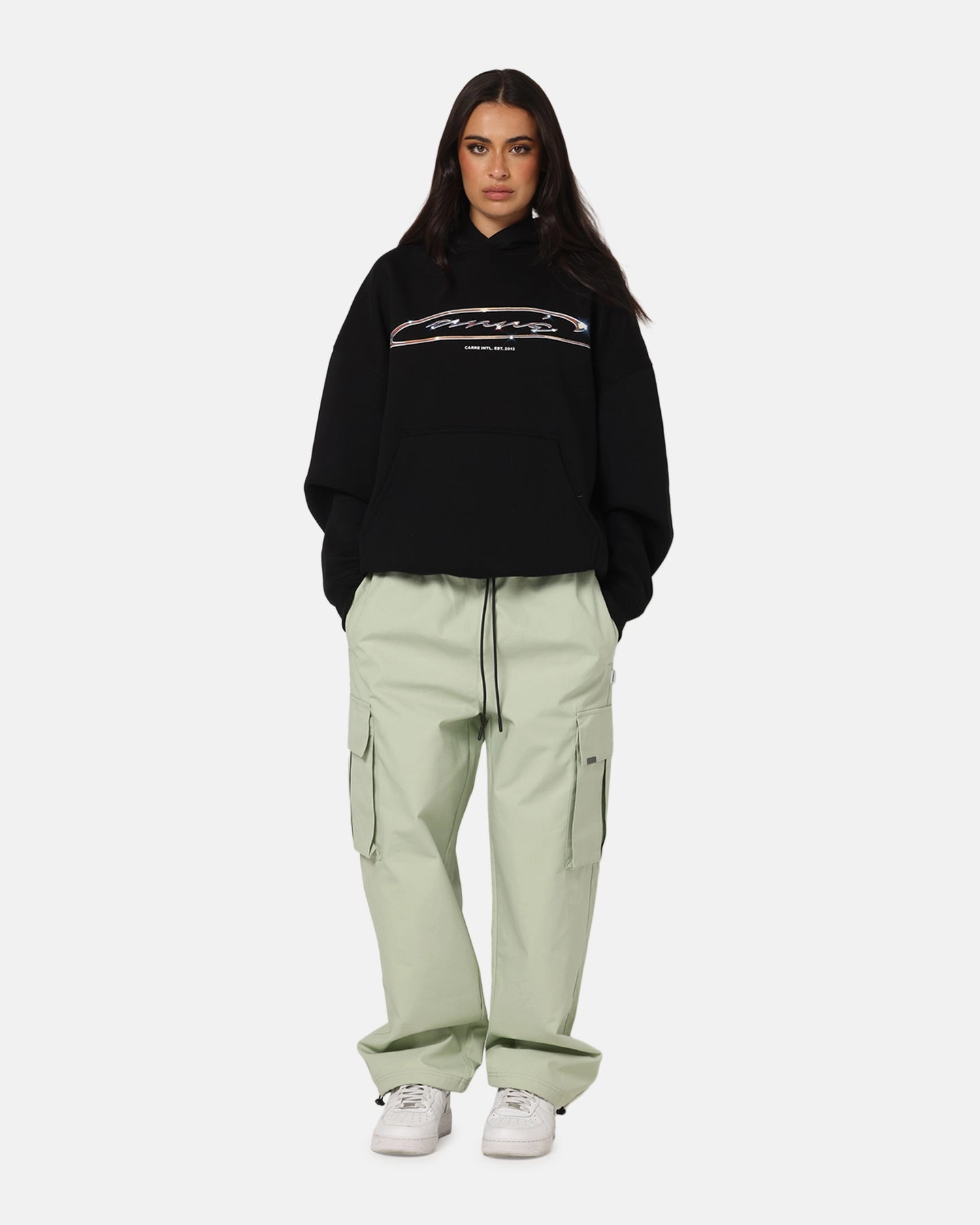 Carre Cold Shine Hoodie Black Penguin like Fashion Motion