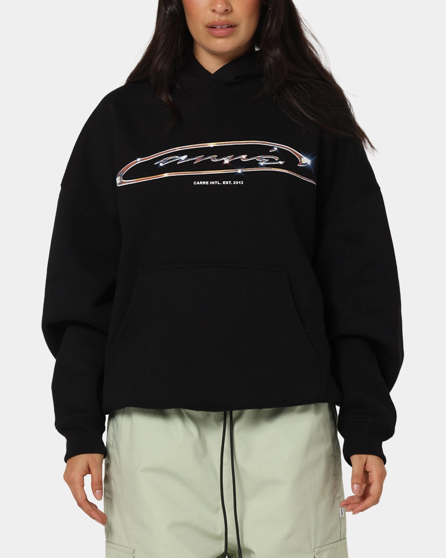 Carre Cold Shine Hoodie Black Eco Friendly Dye