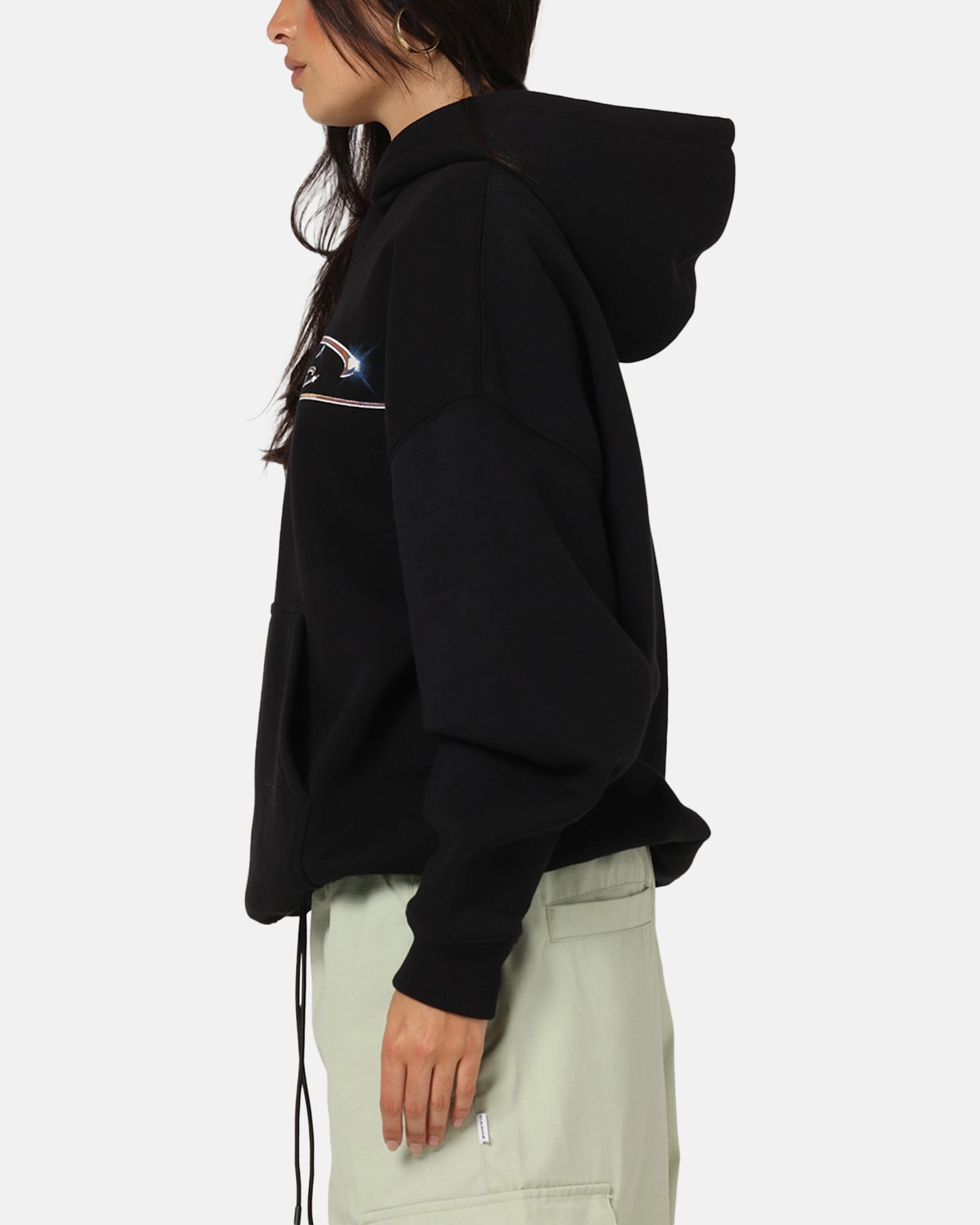 Carre Cold Shine Hoodie Black university look
