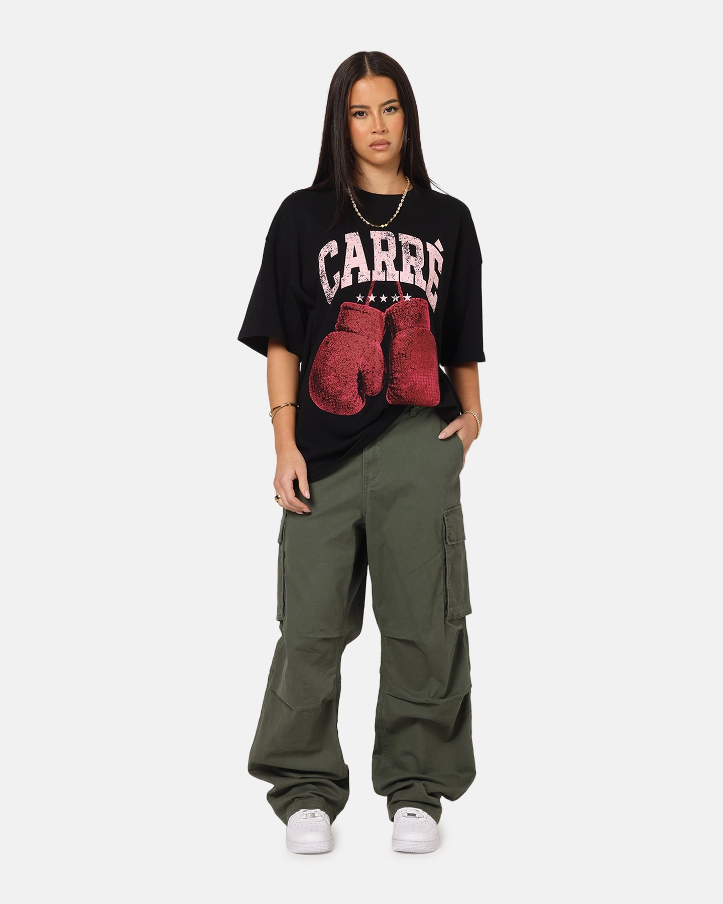 Pocket Reinforcement Carre Classic Cargo Pants Khaki