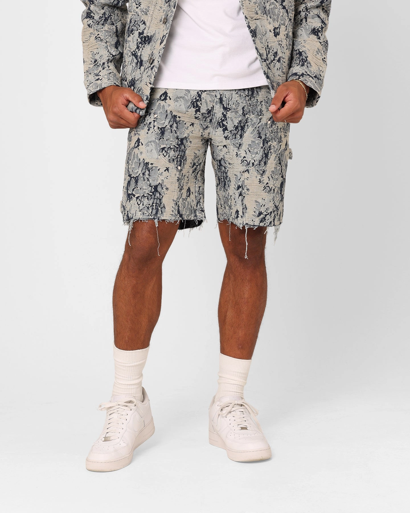 Trendy Comfort XXIII Rosa Jacquard Shorts Blue
