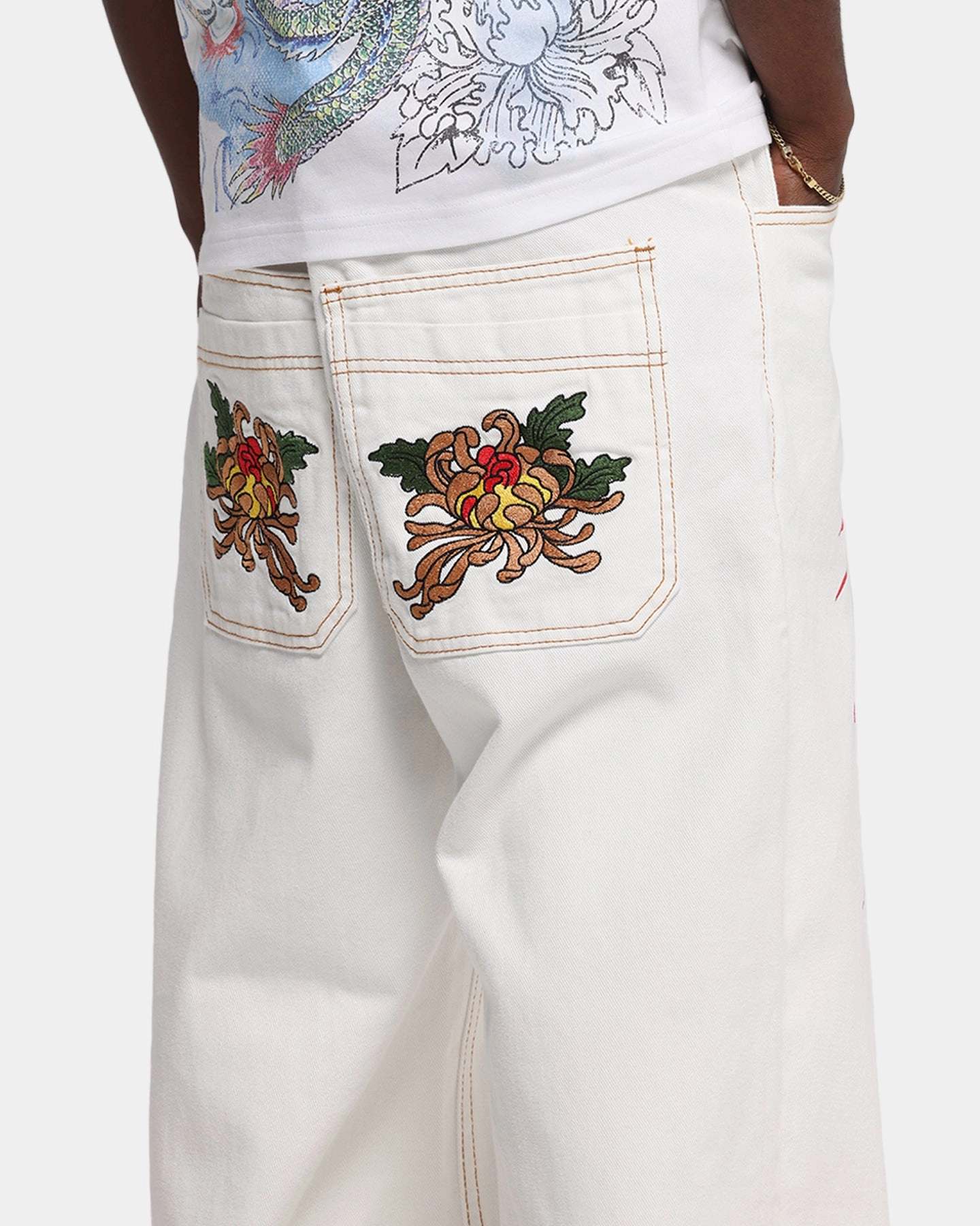 Moisture Lock Technology Active Lifestyle Ed Hardy Death Before Dishonour Jeans Off White