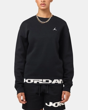 Cozy Fitting Everyday Wear Jordan Jumpman MVP Graphic Fleece Crewneck Sweatshirt Black/Sail