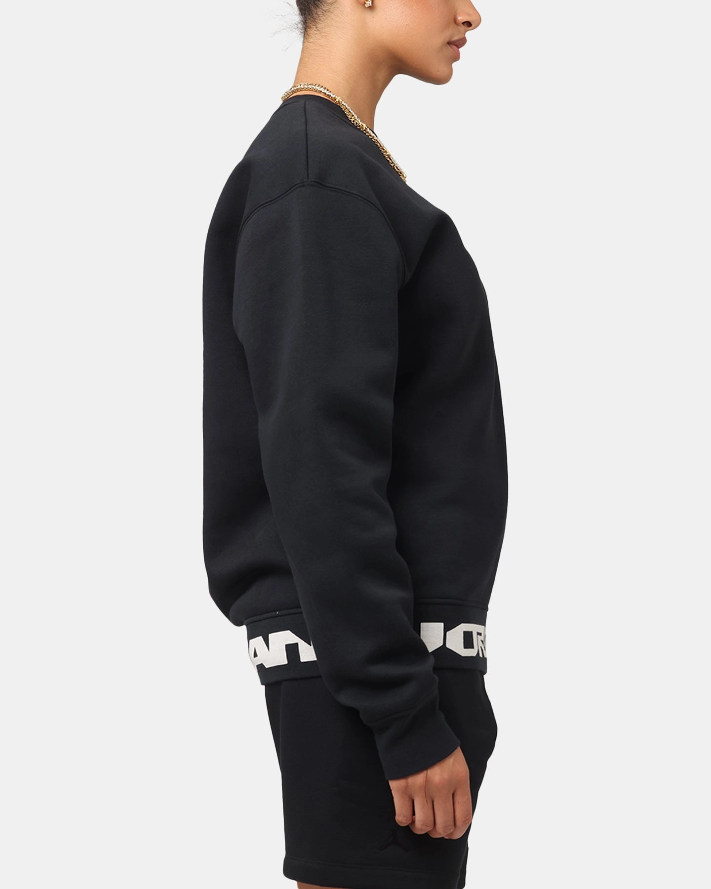 Winter Knitwear Jordan Jumpman MVP Graphic Fleece Crewneck Sweatshirt Black/Sail