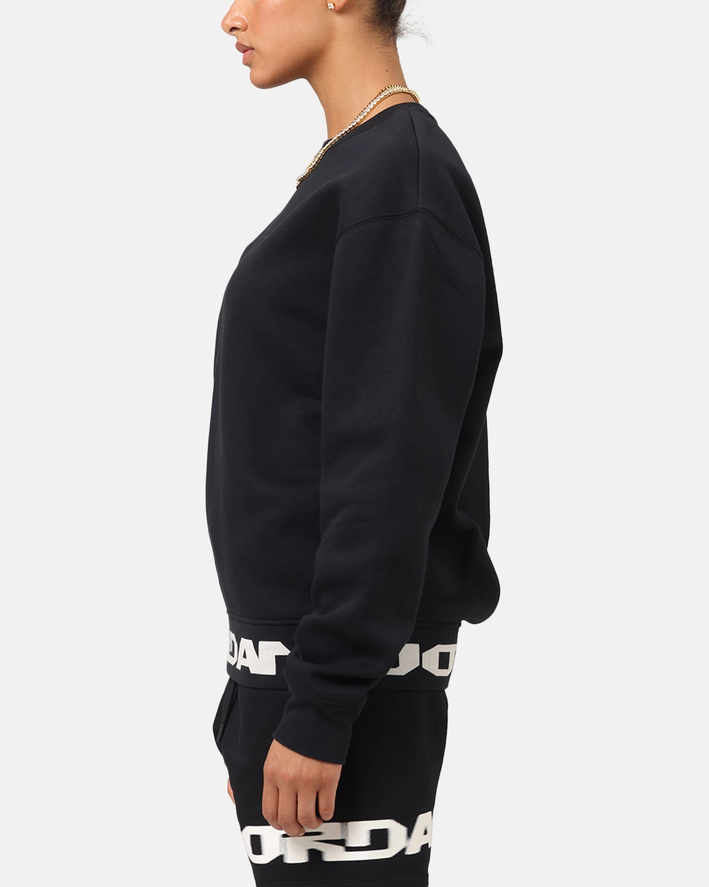 Jordan Jumpman MVP Graphic Fleece Crewneck Sweatshirt Black/Sail Chilly Ready