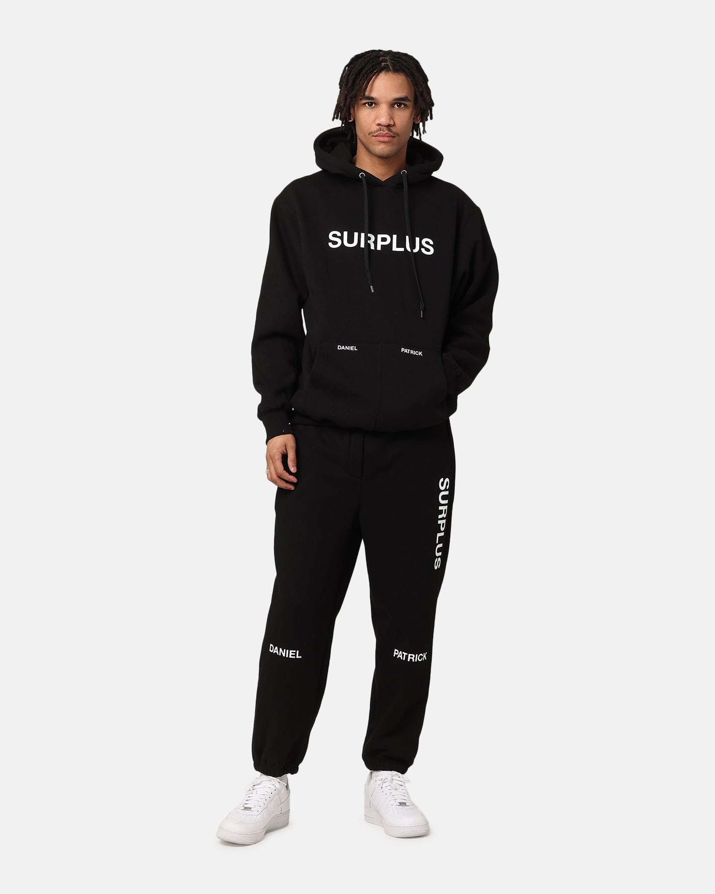 Daniel Patrick Surplus Logo Sweatpants Black Durable Waistband