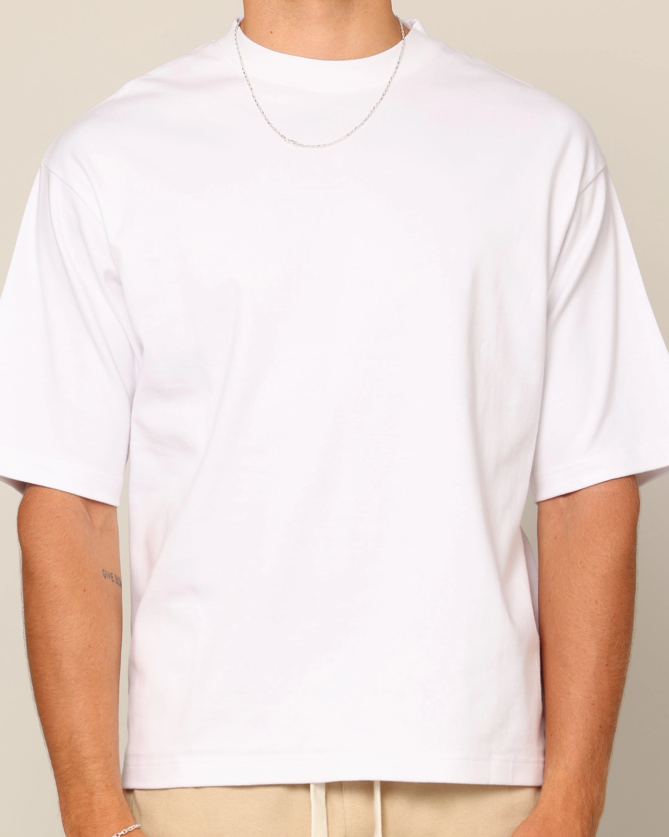 Cozy Style Carr?? Blanc Boxy T-Shirt White