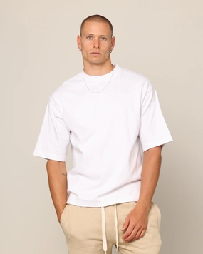StretchComfortWeave Carr?? Blanc Boxy T-Shirt White