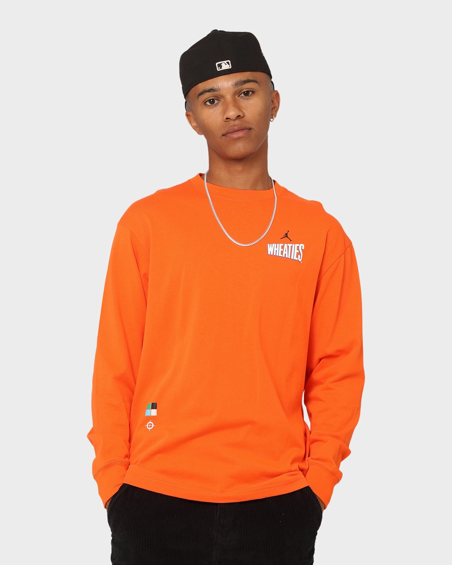 Reinforced Cuffs elegant design Jordan Flight MVP Statement 85 Crewneck Rush Orange/White
