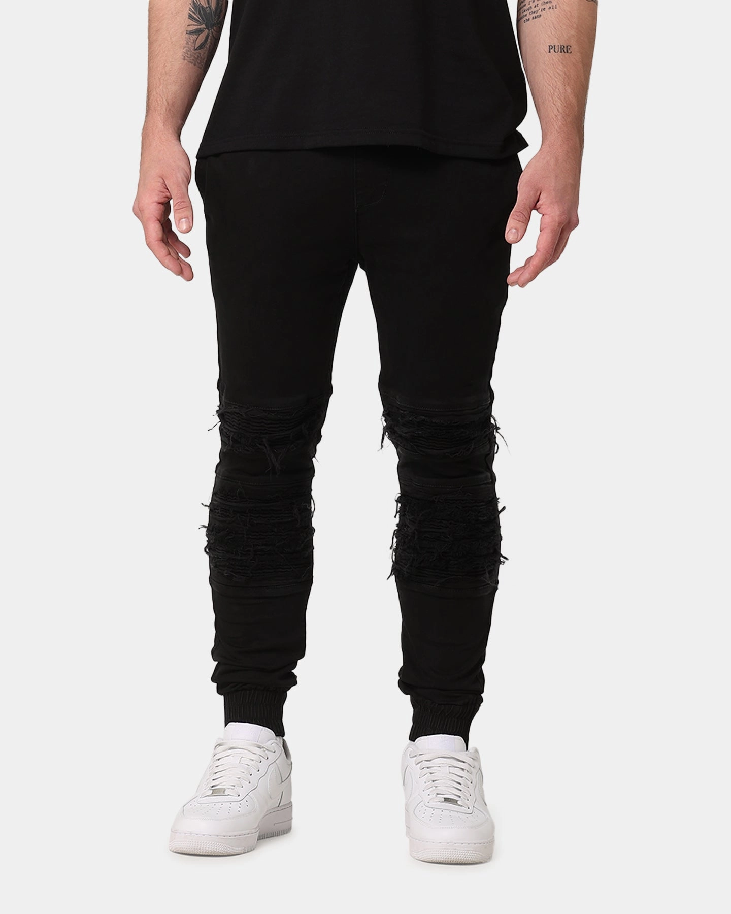 Saint Morta Abolished Joggers Black Smooth Fabric