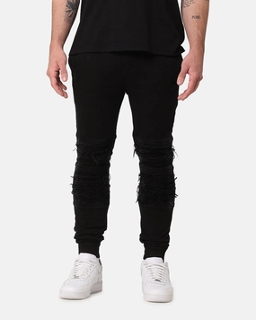 Saint Morta Abolished Joggers Black Smooth Fabric
