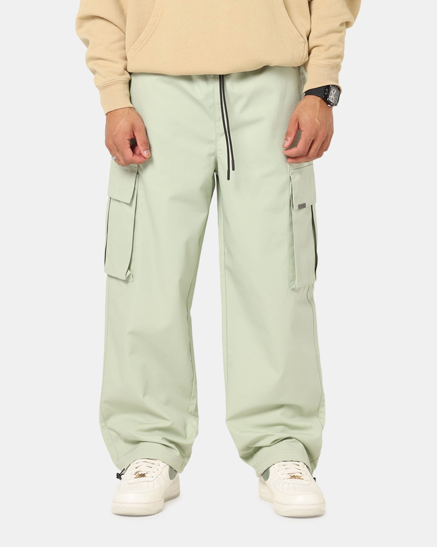 Carre Superior Cargo Joggers Sage Light Fit Effortless Look