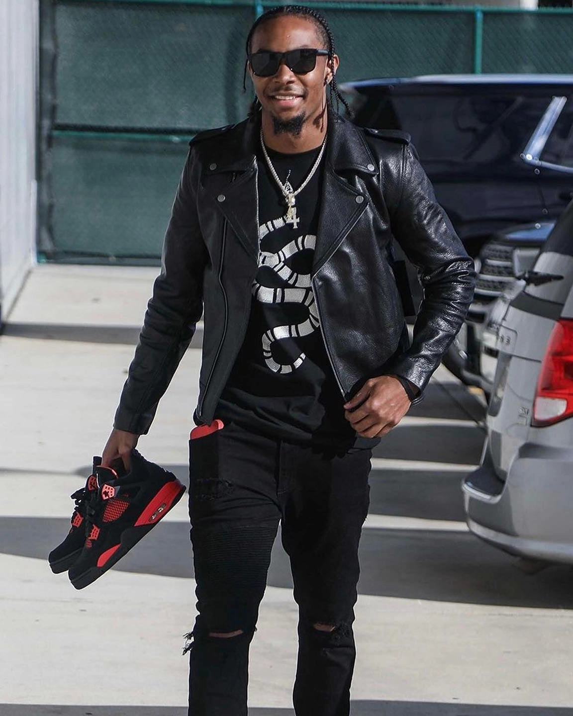 Saint Morta Collector Leather Biker Jacket Black Support Convertible Design