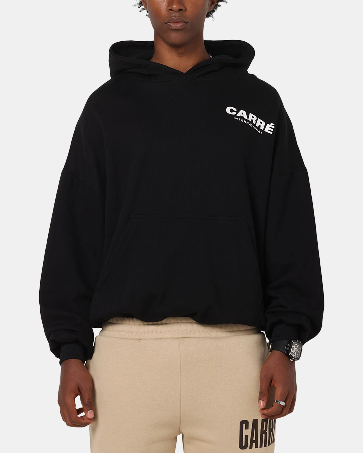 Carre International Hoodie Black Coffee Lover scooter clothes