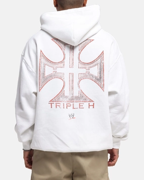 Culture Kings X WWE Triple H Wrestlemania XLI Premium Hoodie White Zip Pocket