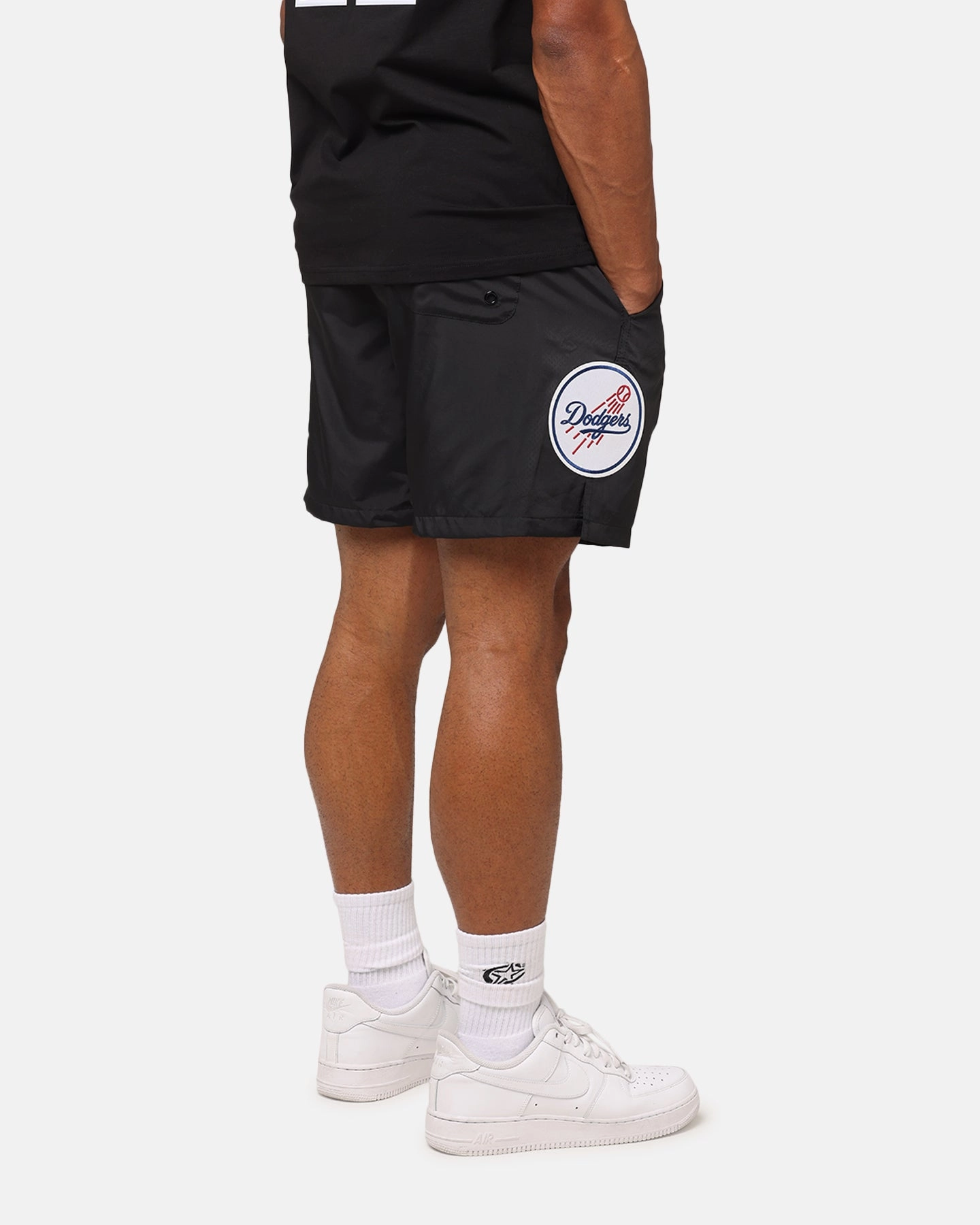 media industry Unique Pattern Pro Standard Los Angeles Dodgers Classic Woven Shorts Black