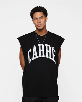 Simple Fashion Carre Arch Muscle T-Shirt Black
