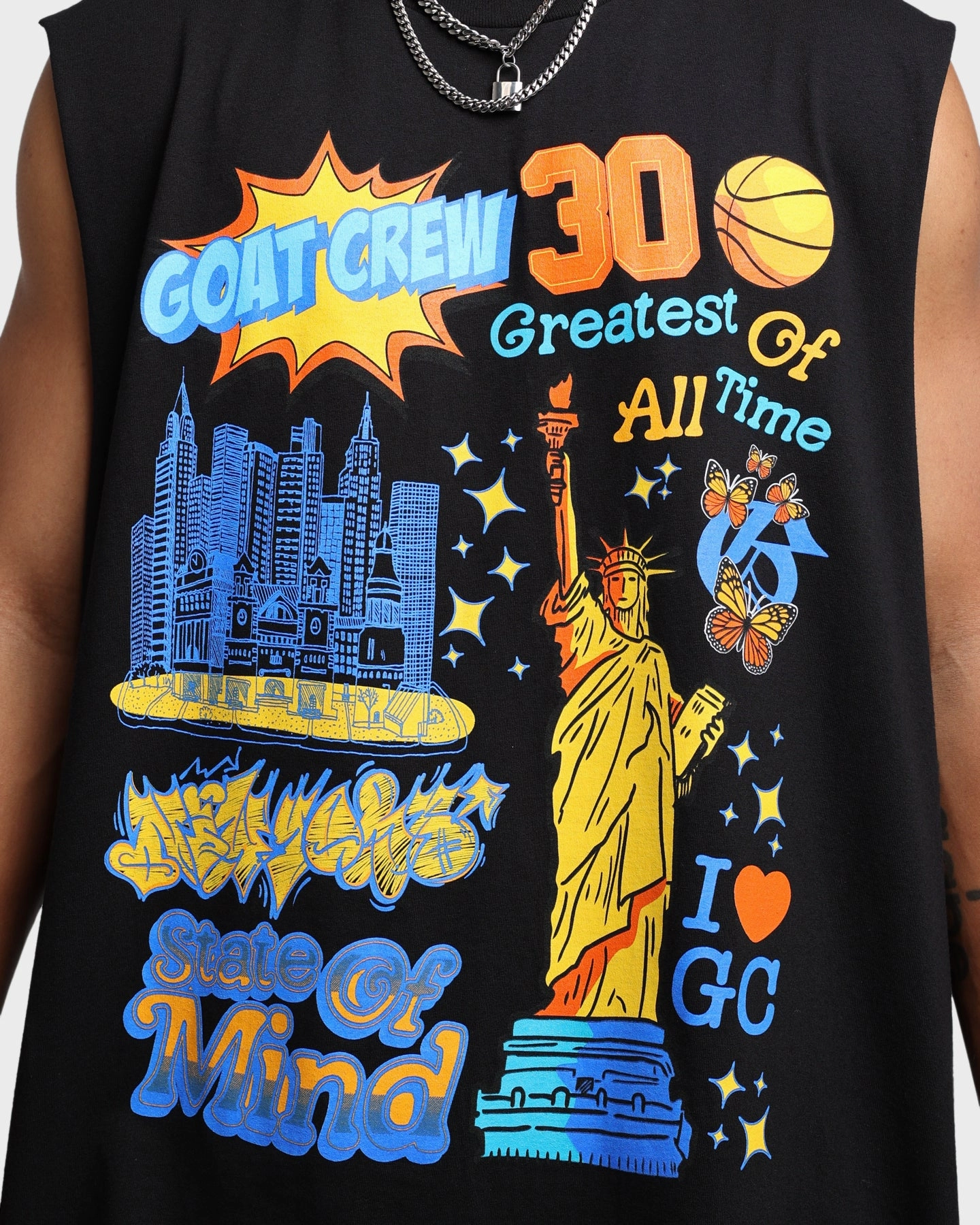 theater visit Effortless Fashion Goat Crew State Of Mind Muscle T-Shirt Black