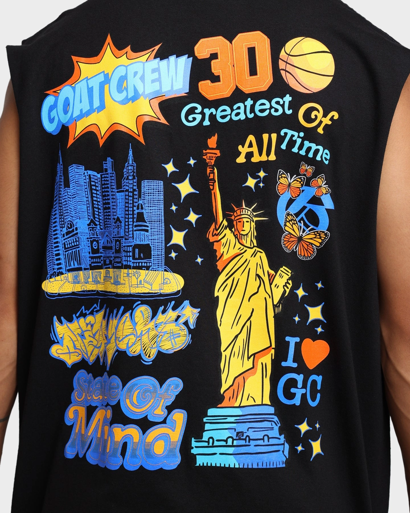 Goat Crew State Of Mind Muscle T-Shirt Black Urban Streetwear