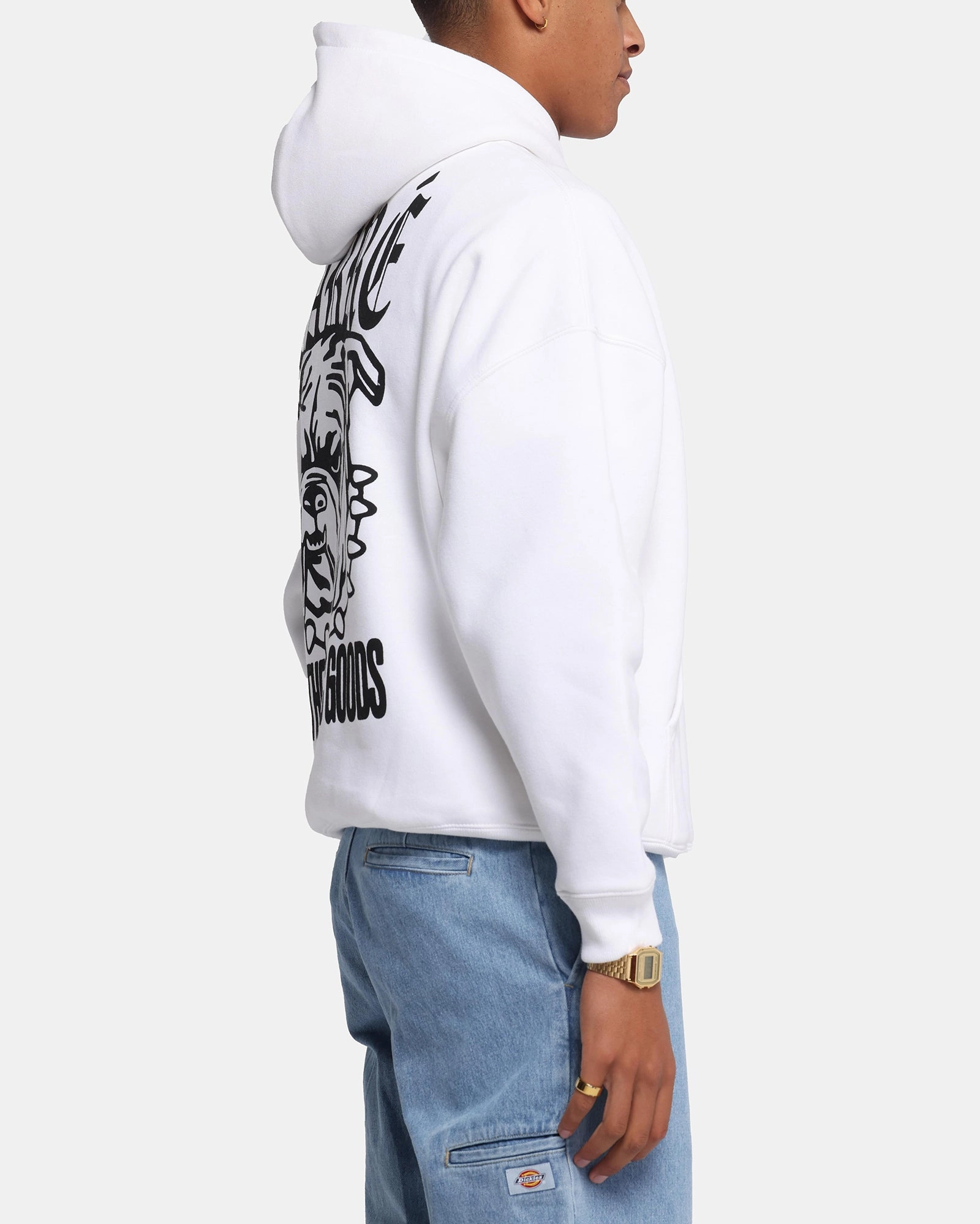 Rural style Carre Bulldog Hoodie White