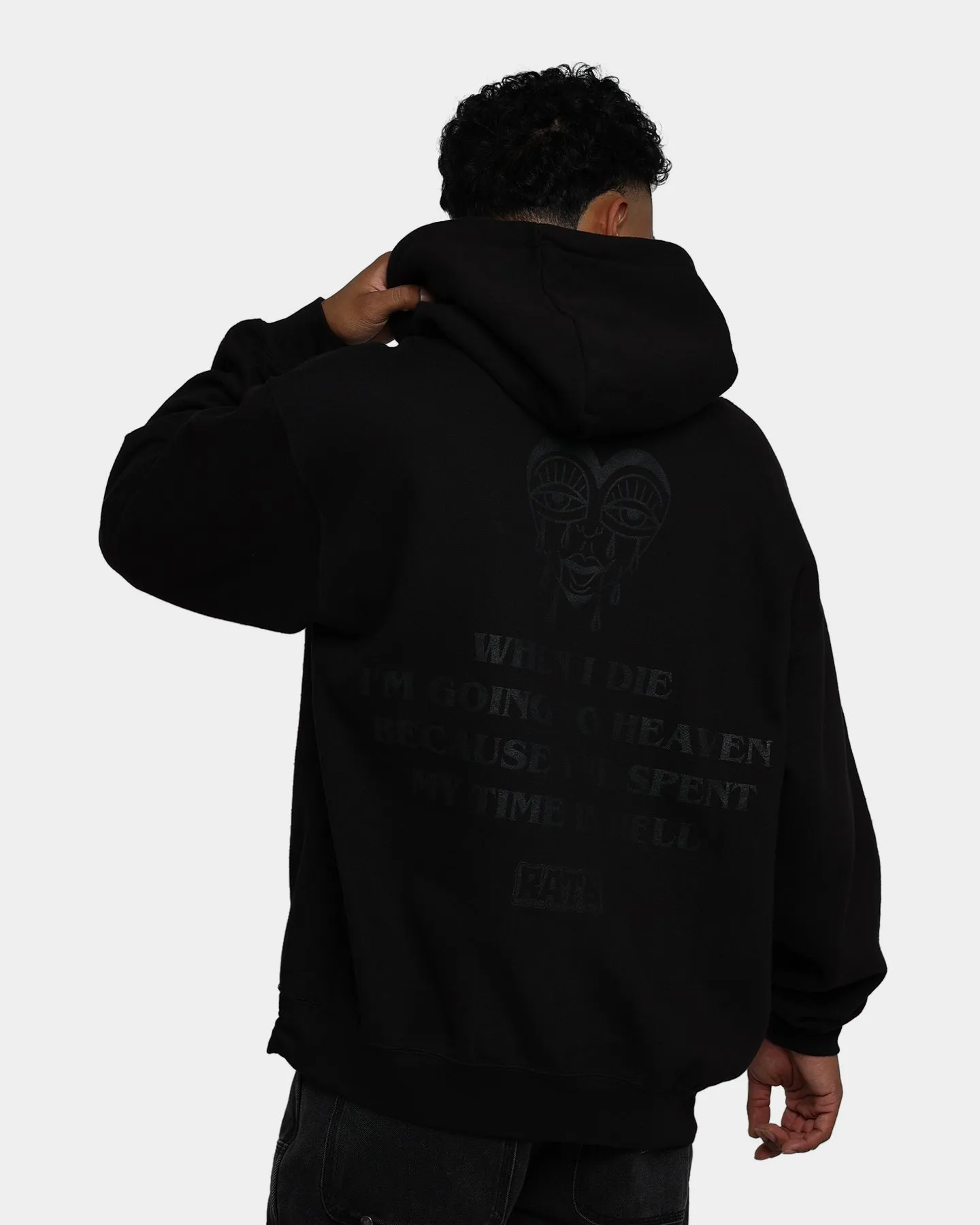 Rats Get Fat When I Die Hoodie Black Reflective Trail Use