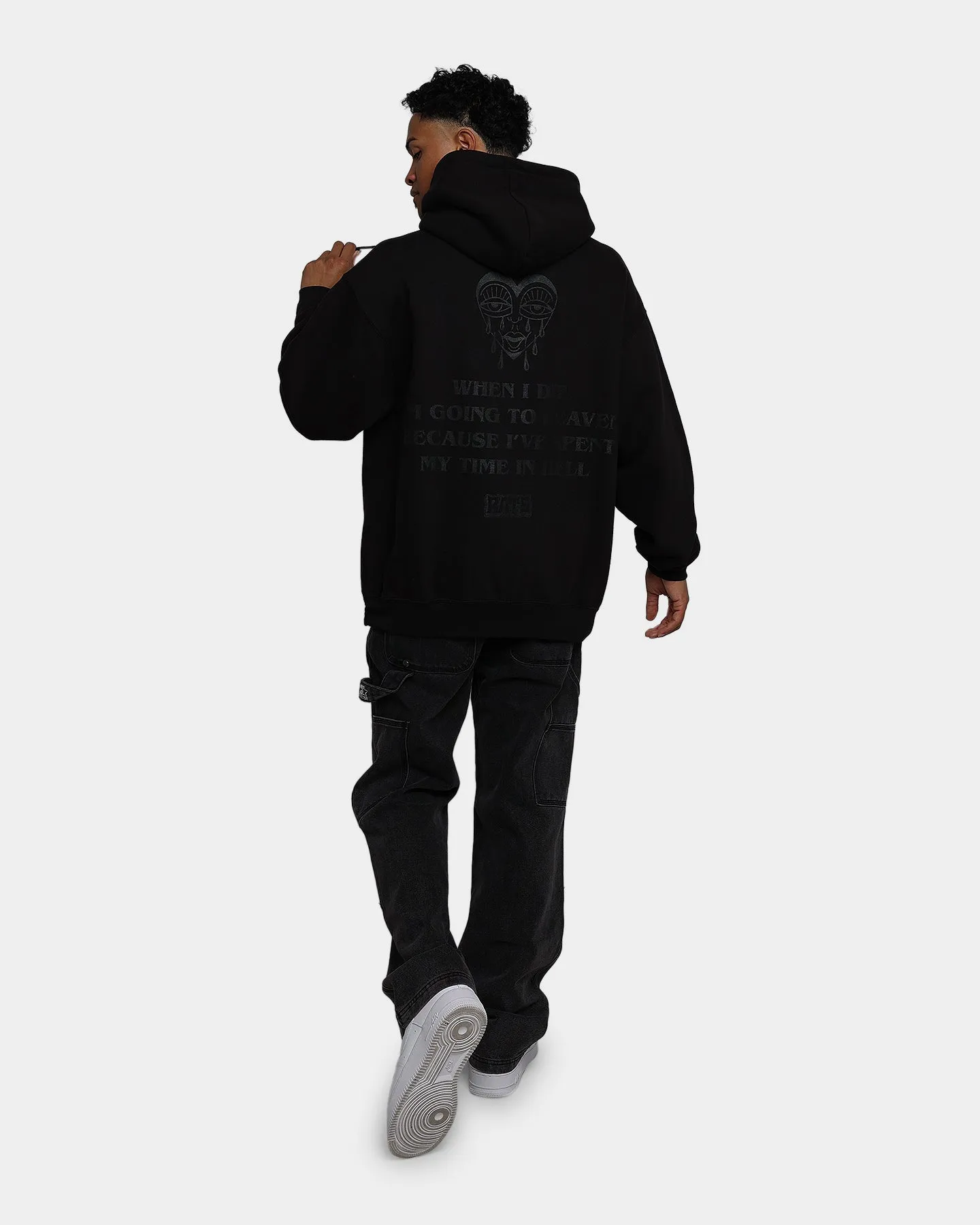 Easy Care Fabric Rats Get Fat When I Die Hoodie Black