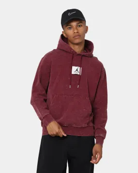 Weekend Wear Jordan Essential Statement Washed Fleece Pullover Hoodie Cherrywood Red