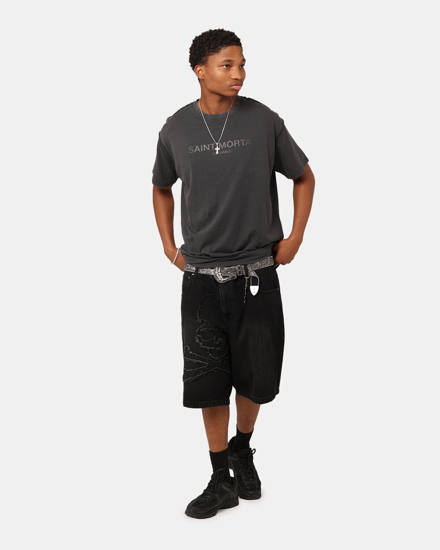 Daily Fashion OdorResistantTechnology Saint Morta Lafayette T-Shirt Vintage Black