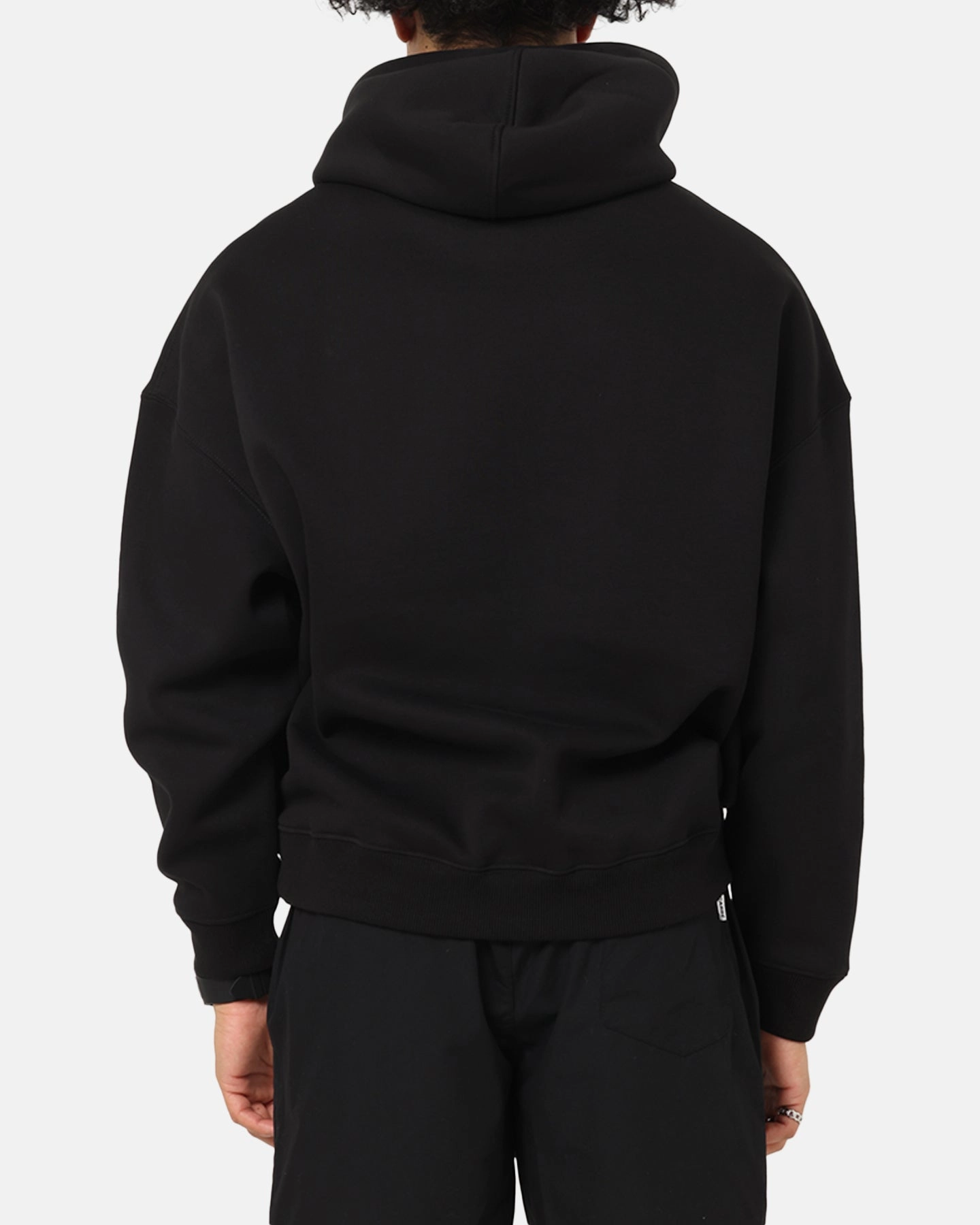 Mediterranean style Fashion Edge Carre Crested Hoodie Black