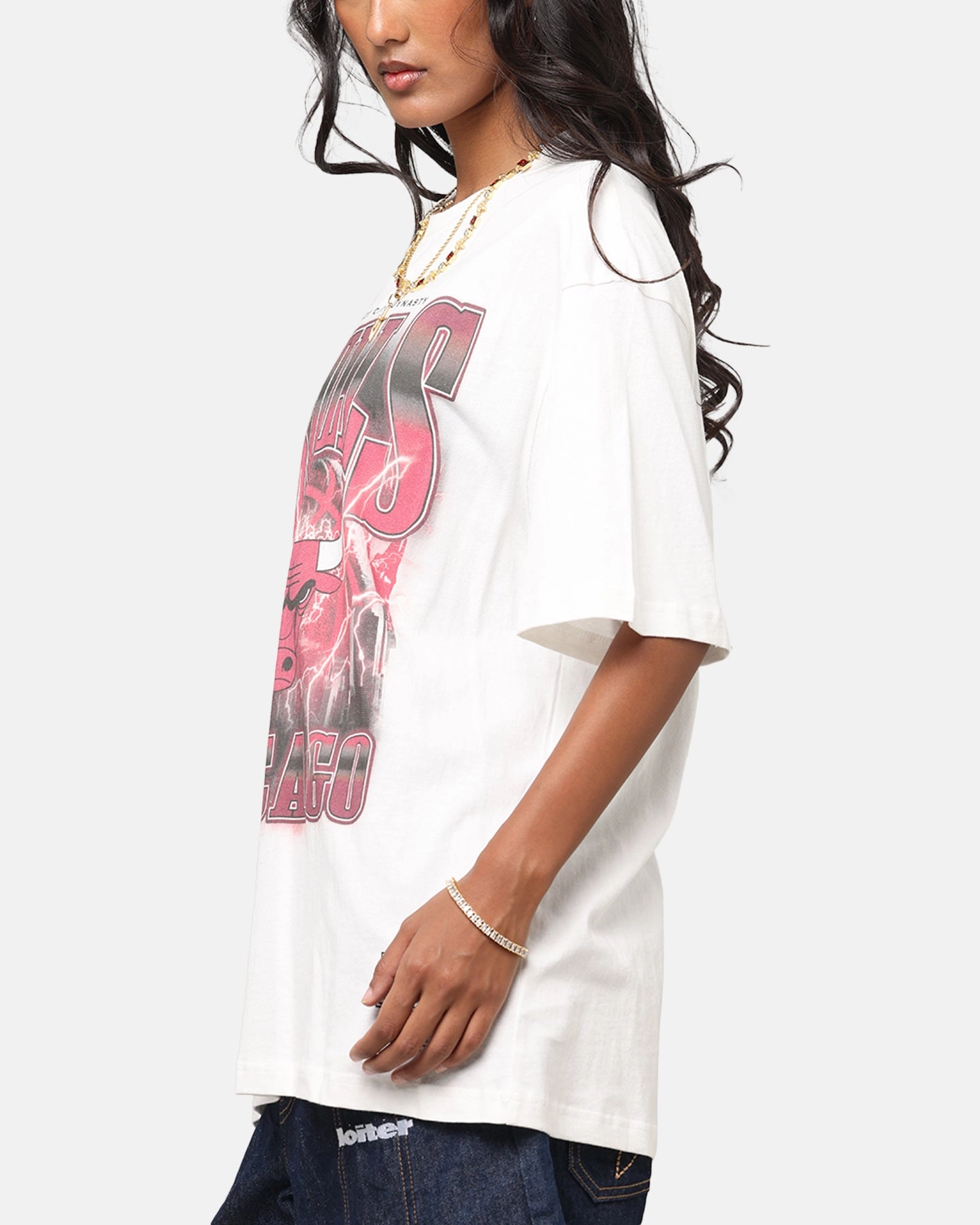 Mitchell & Ness Chicago Bulls City Strike T-Shirt Vintage White Tagless Comfort Affordable accessibility