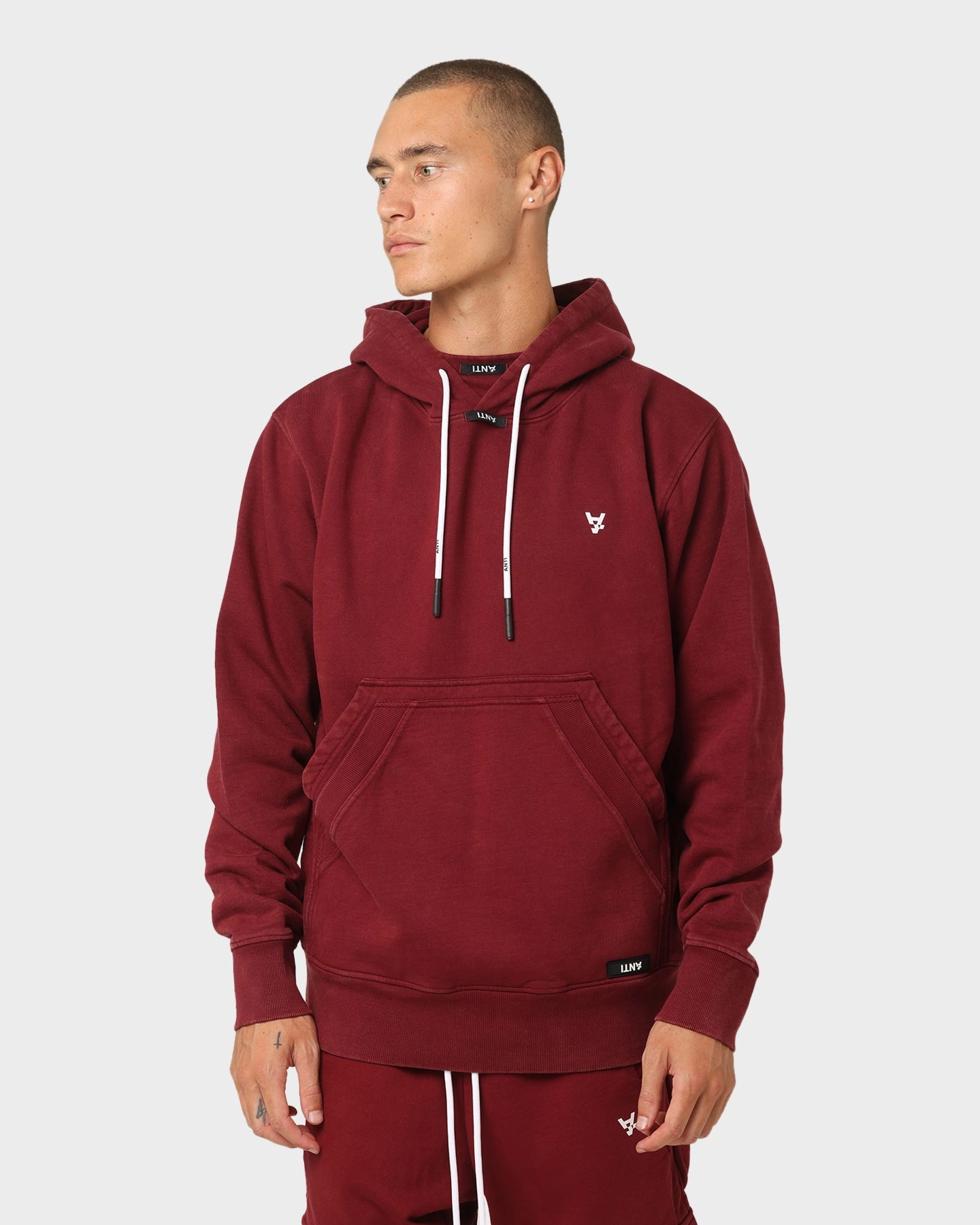 The Anti Order Anti Essential Hoodie Vintage Maroon Razor Bicycle