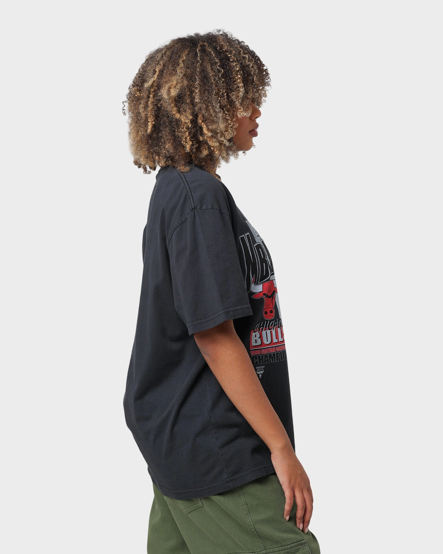 Mitchell & Ness Chicago Bulls NBA Finals 1996 T-Shirt Black Trendy Vibe Anti Perspiration Lining