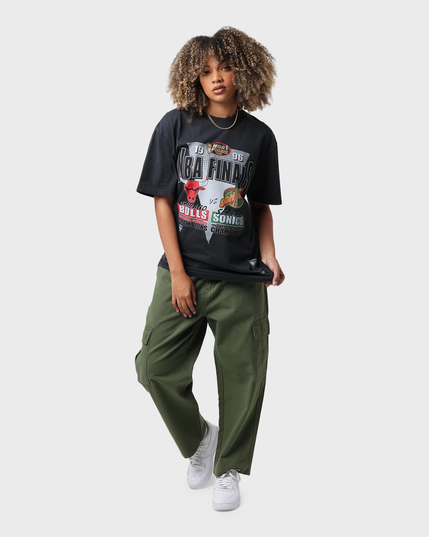 Timeless Piece Soft Fabric Mitchell & Ness Chicago Bulls NBA Finals 1996 T-Shirt Black