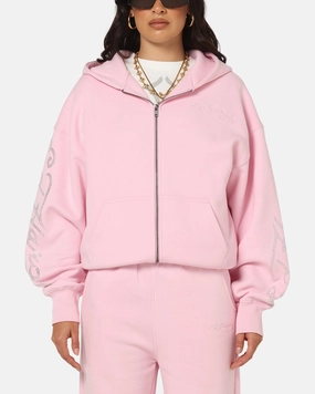 Adjustable Ed Hardy Trinity Zip Hoodie Pink