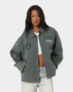 Survive Rollaway Collar Feature 404 Florence Work Jacket Green