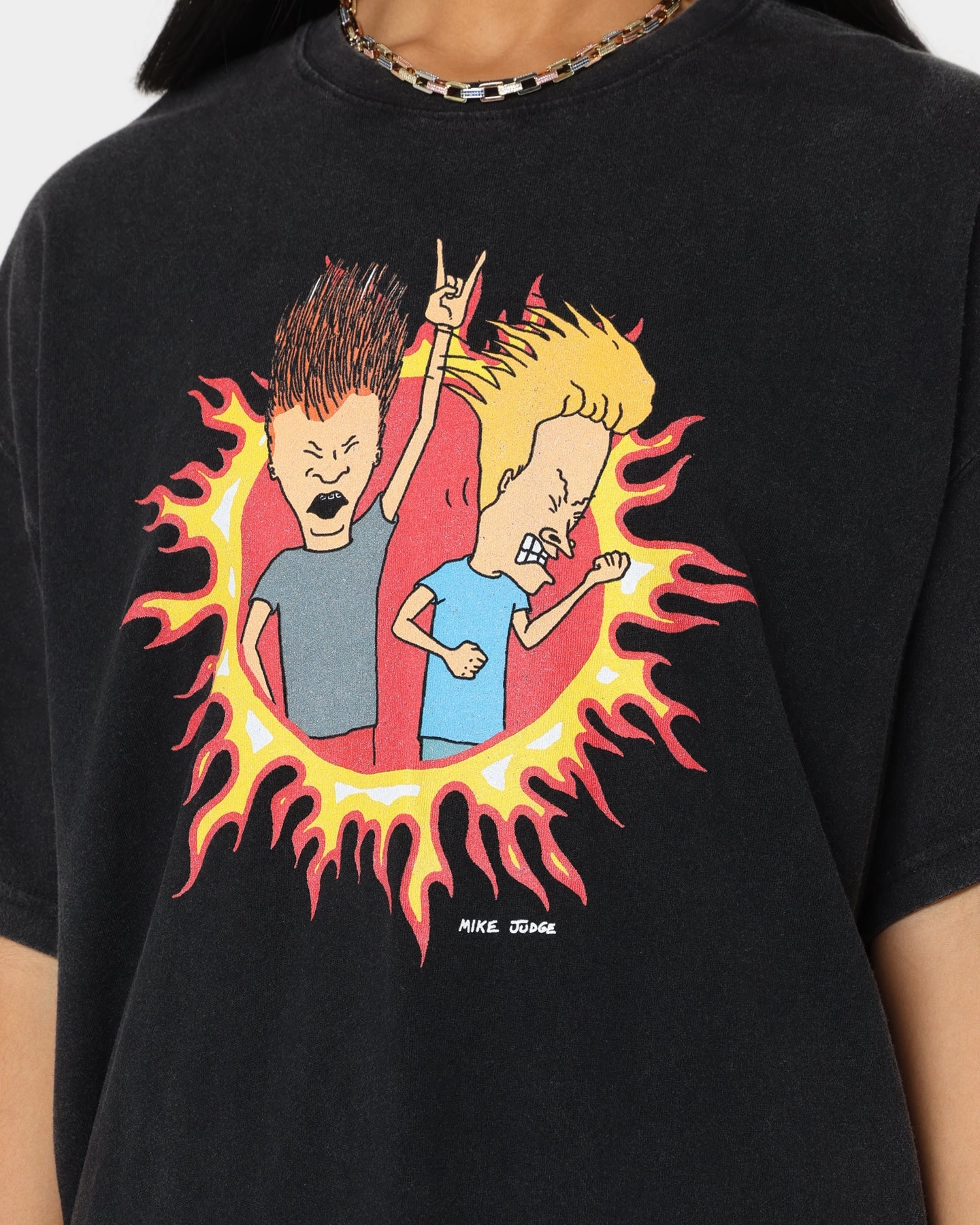 American Thrift American Thrift X Beavis & Butthead Rock T-Shirt Vintage Black Tagless Comfort Comfortable fit