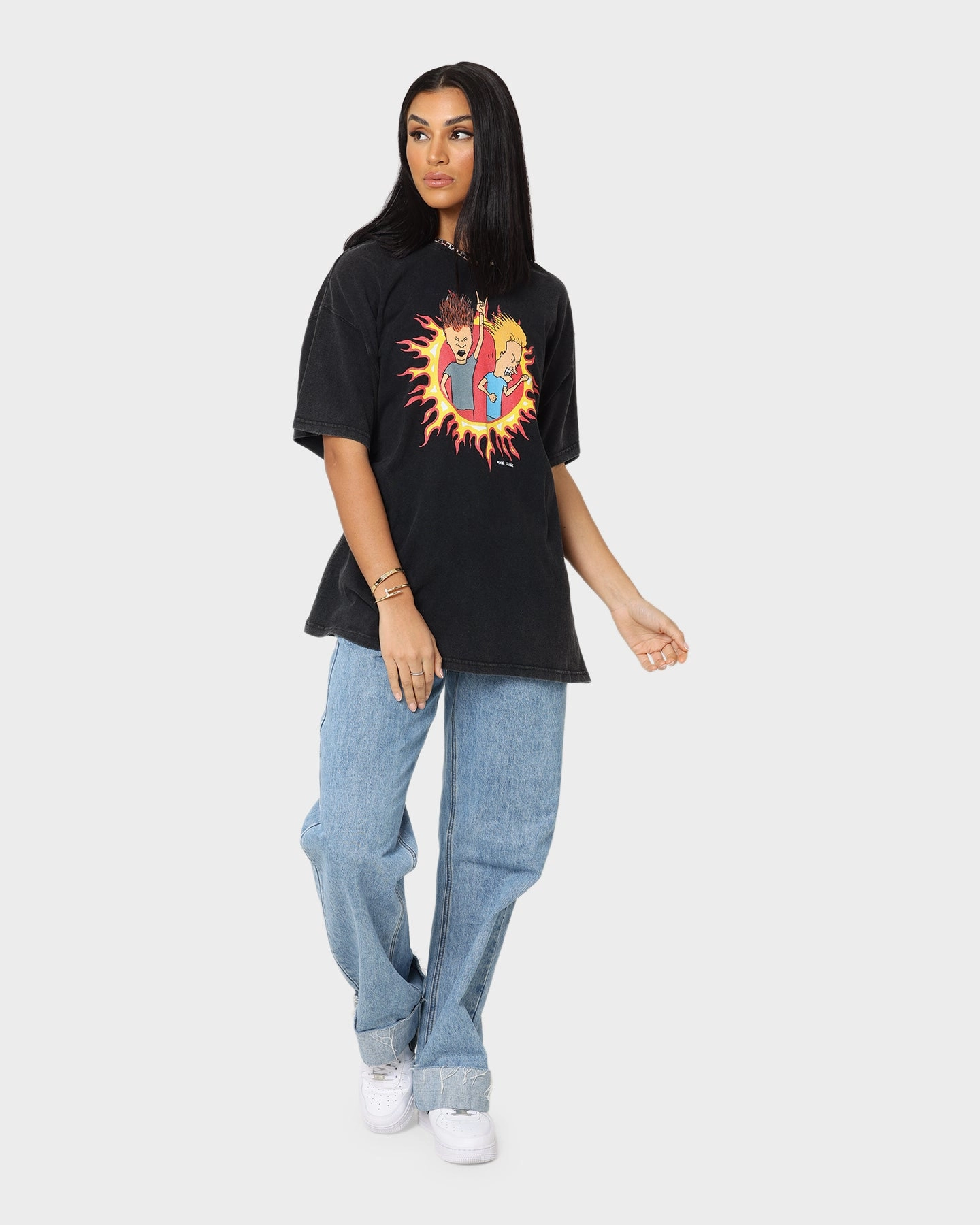 American Thrift American Thrift X Beavis & Butthead Rock T-Shirt Vintage Black Seasonal Layering