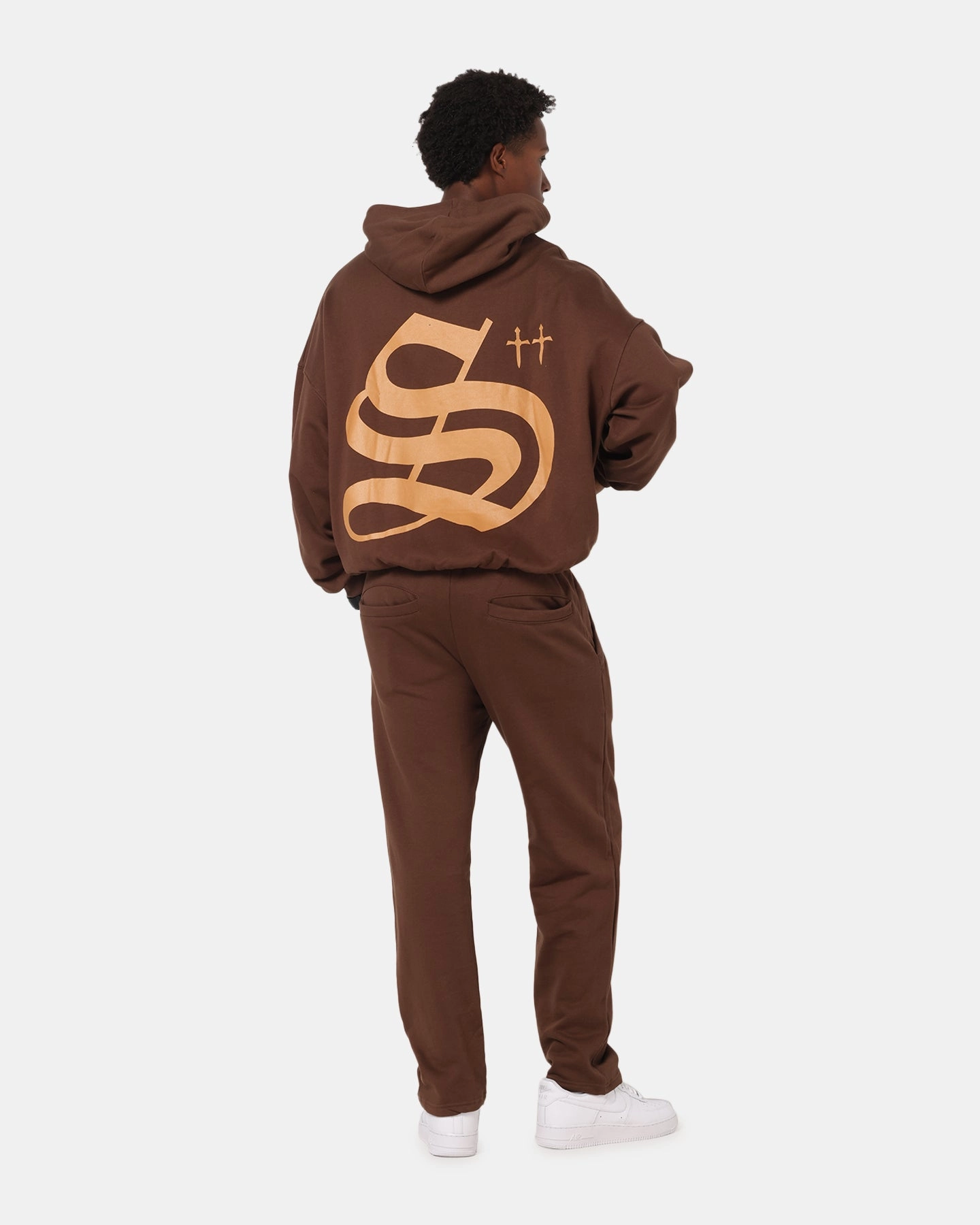 Nursing wear Saint Morta Sacred Script Hoodie Brown