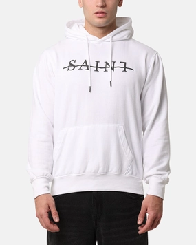 Removable Hood City Feel Saint Morta Strikeout Hoodie White