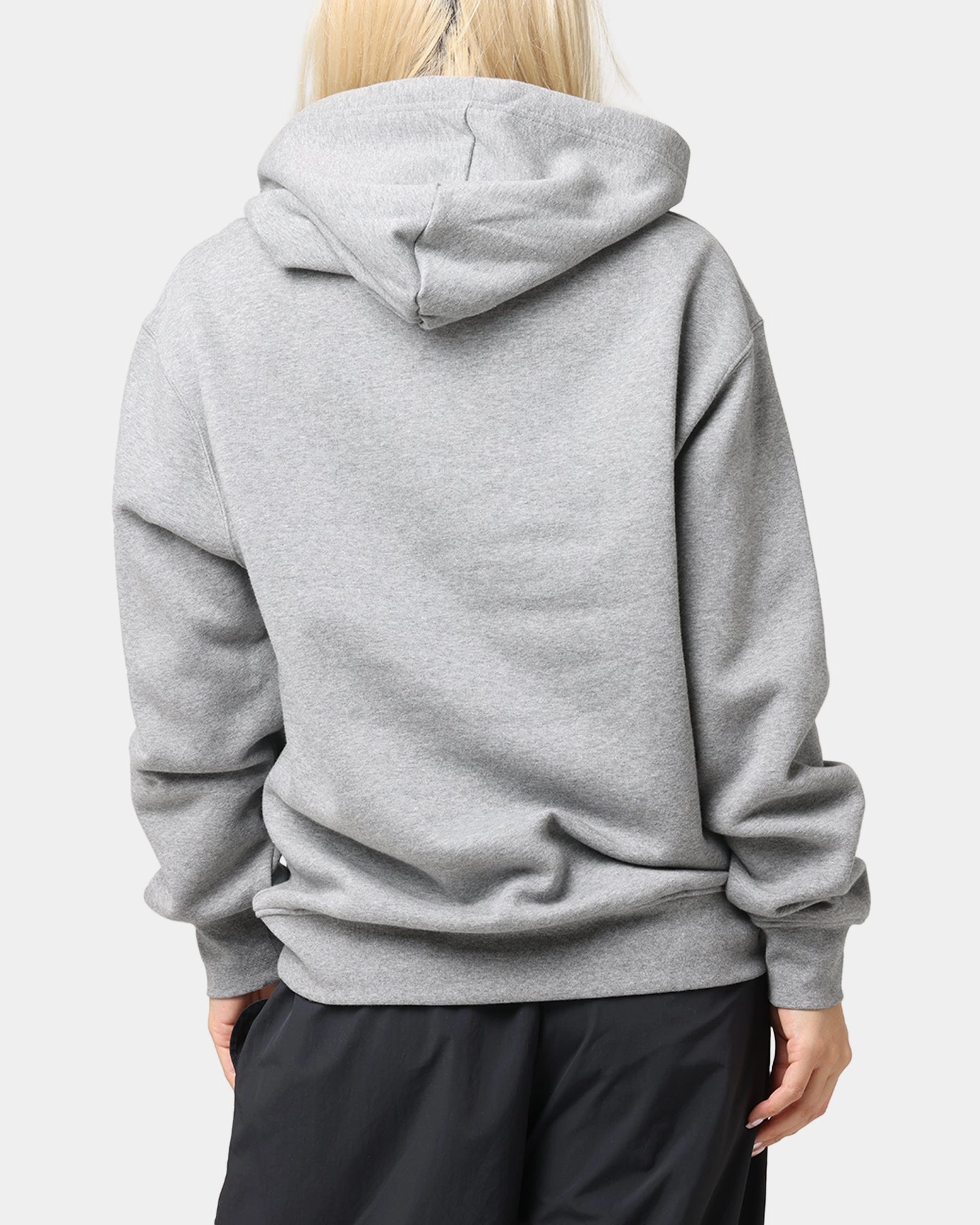 Jordan Brooklyn Fleece Pullover Hoodie Carbon Heather/White High Quality Cotton