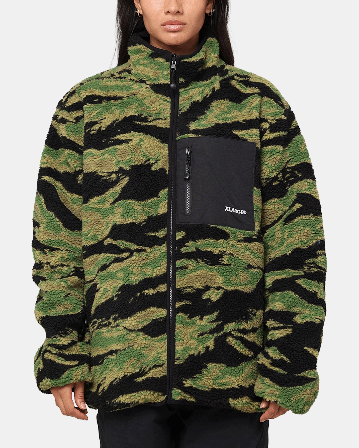 Daily Utility X-Large Reversible Sherpa Jacket Black/Camo