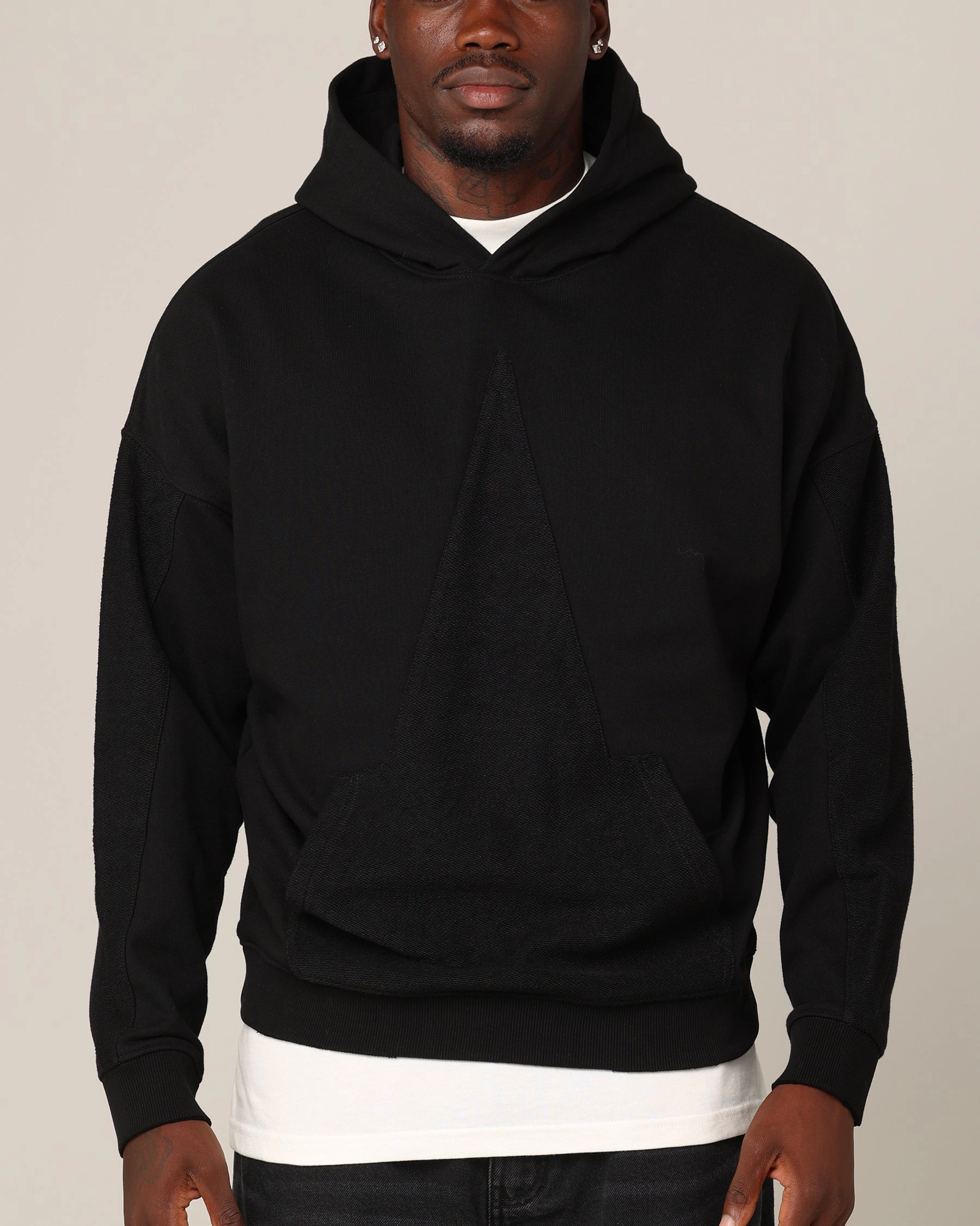 Saint Morta Relic Hoodie Black/Black Noise Free Material