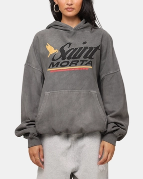 Effortless Comfort Raccoon like Saint Morta Adrenaline Boxy Hoodie Washed Charcoal