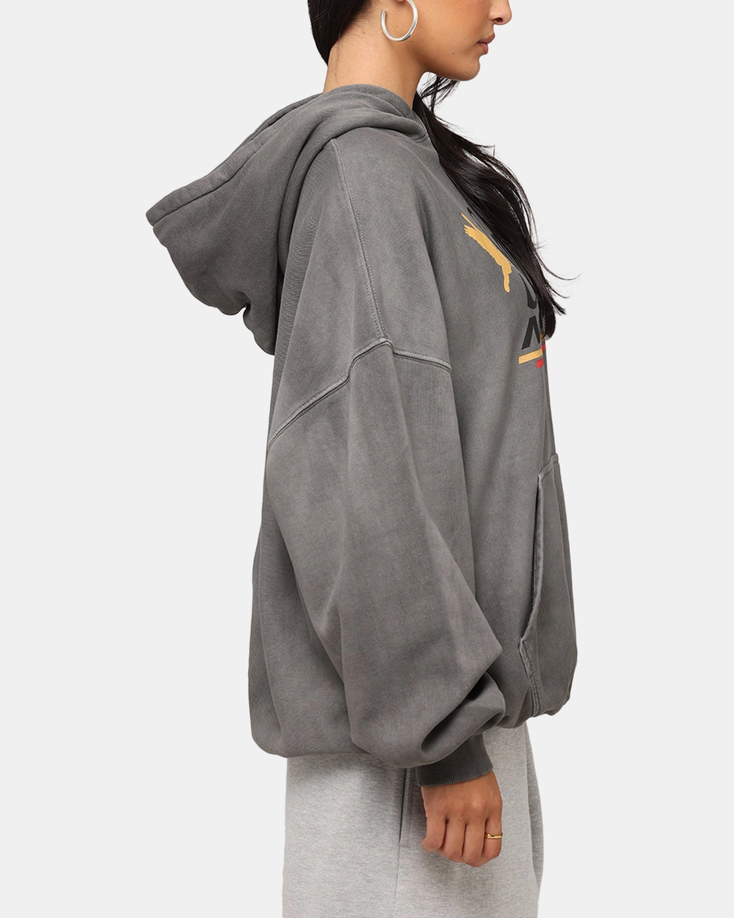 Stylish Saint Morta Adrenaline Boxy Hoodie Washed Charcoal