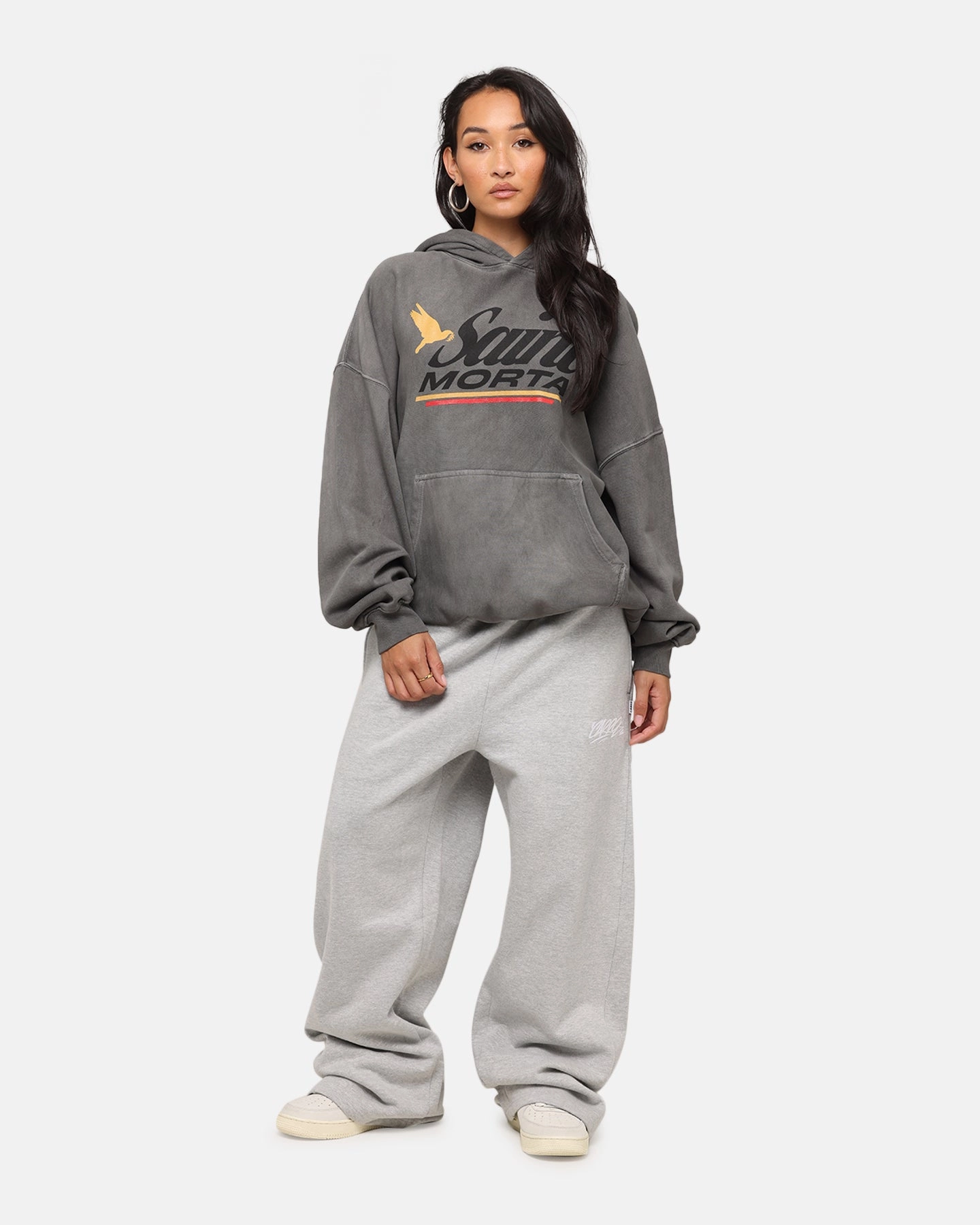 Nutria like disabled friendly Saint Morta Adrenaline Boxy Hoodie Washed Charcoal